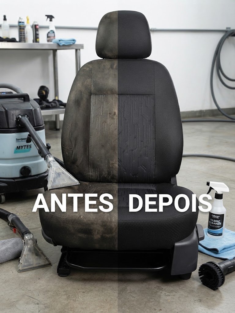 Descontaminação de Bancos - Antes e Depois